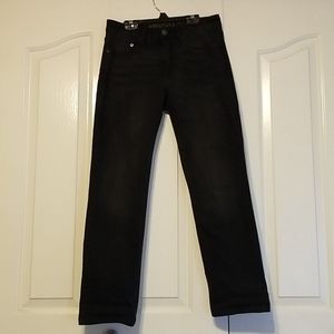 American Eagle Washed-Black Straight Leg Jeans